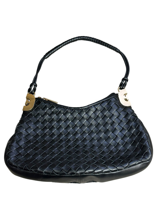 Handbag By Sam Edelman In Black & Gold, Size:Small