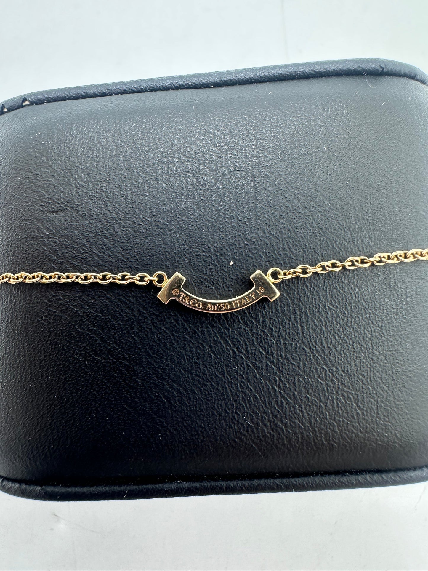 Tiffany & Company Luxury T Smile Diamond 18K Bracelet