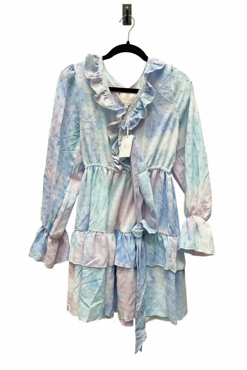 Dress Casual Short By Simply Southern In Blue & Purple, Size: M