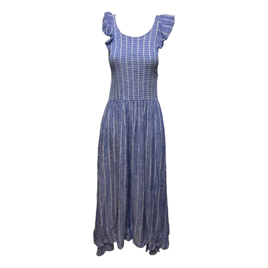 Chambray Butterflies Maxi Dress By Free People In Striped Pattern, Size: XS