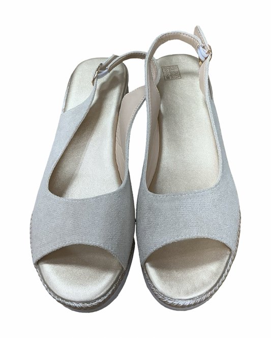 Sandals Heels Block By Clothes Mentor In Tan, Size:10.5