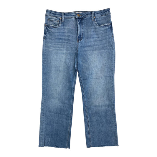 Jeans Straight By Kut In Blue Denim, Size:14