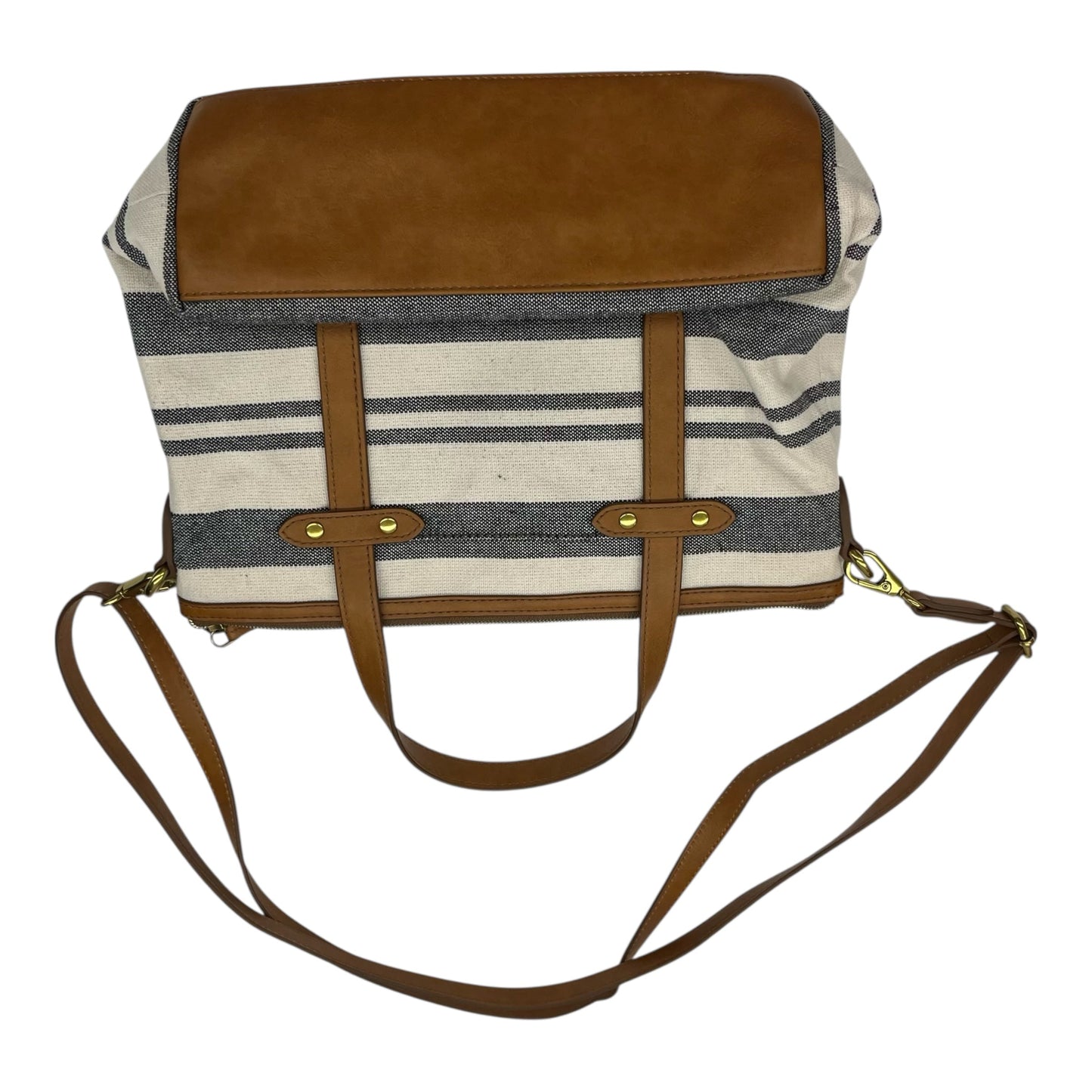 Crossbody By Fossil In Striped Pattern, Size:Medium