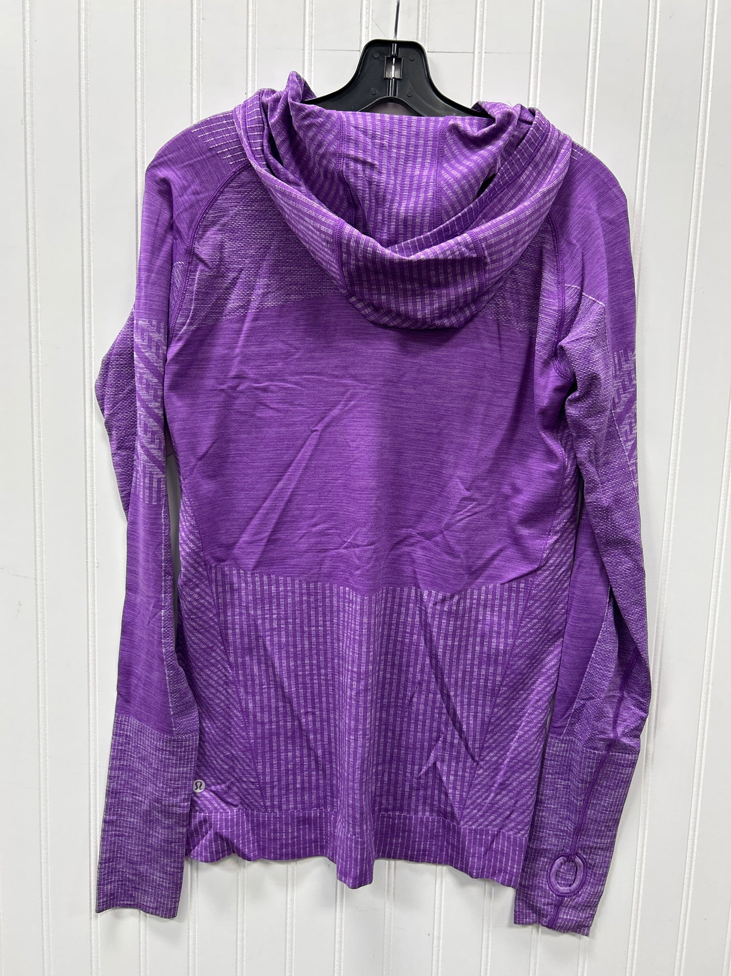 Athletic Top Ls Hoodie By Lululemon In Purple, Size:M
