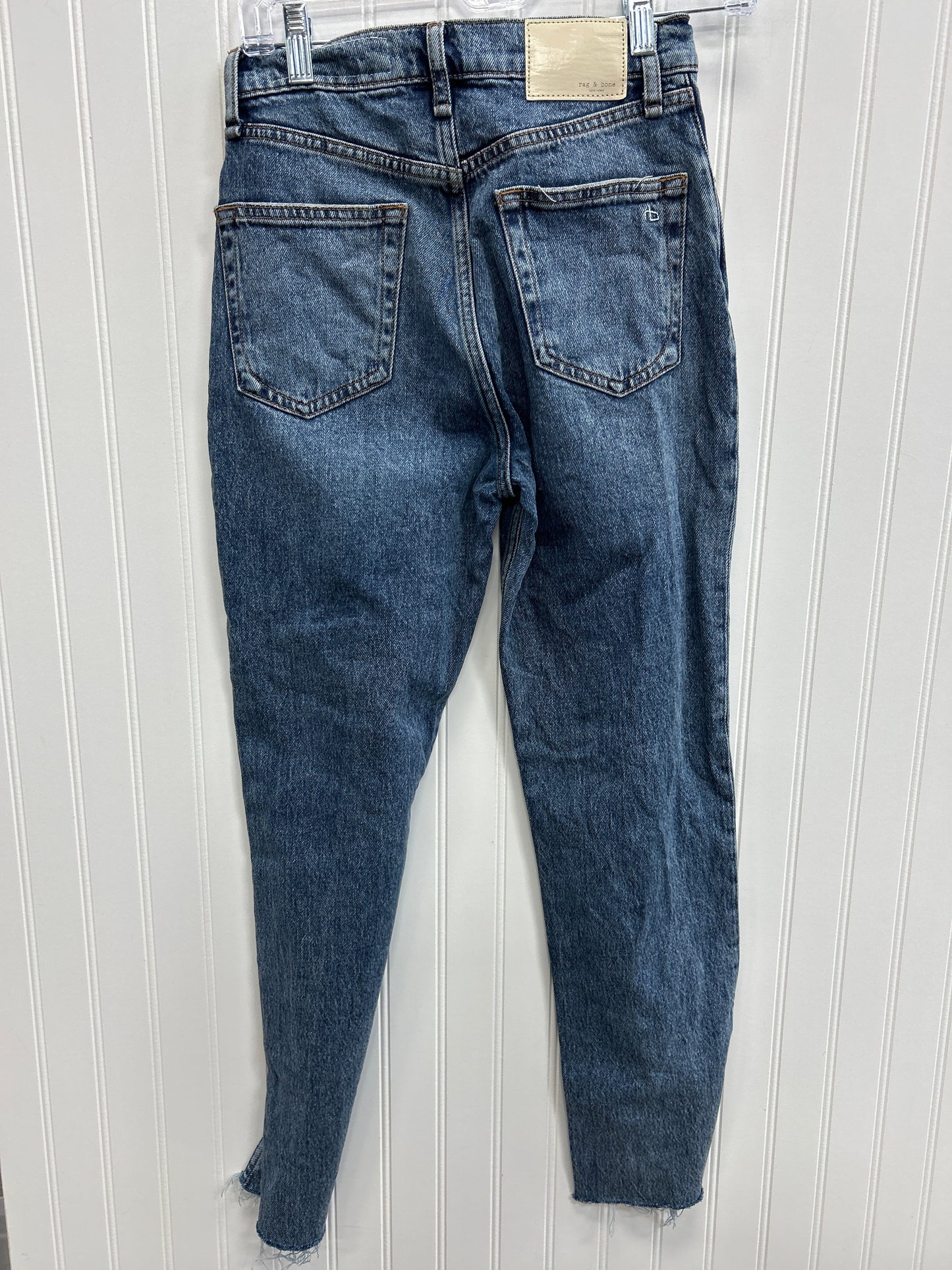 Jeans Straight By Rag And Bone In Blue Denim, Size:0