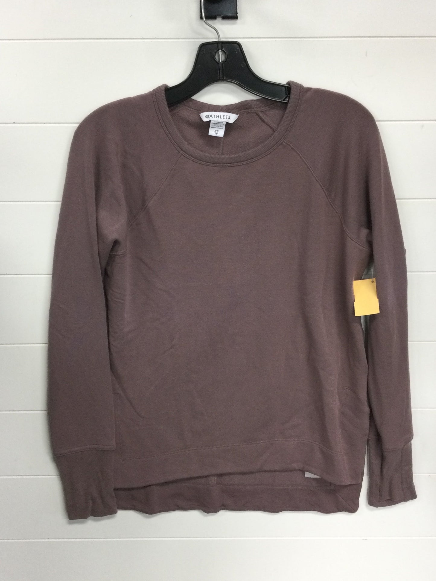 Athletic Top Ls Crewneck By Athleta In Purple, Size:Xs