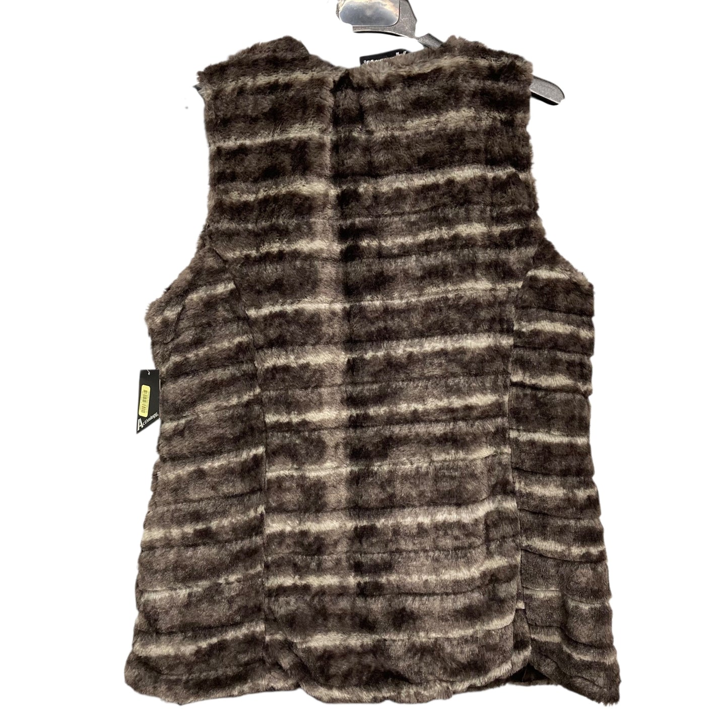 Vest Faux Fur & Sherpa By Activology In Brown, Size:Xl