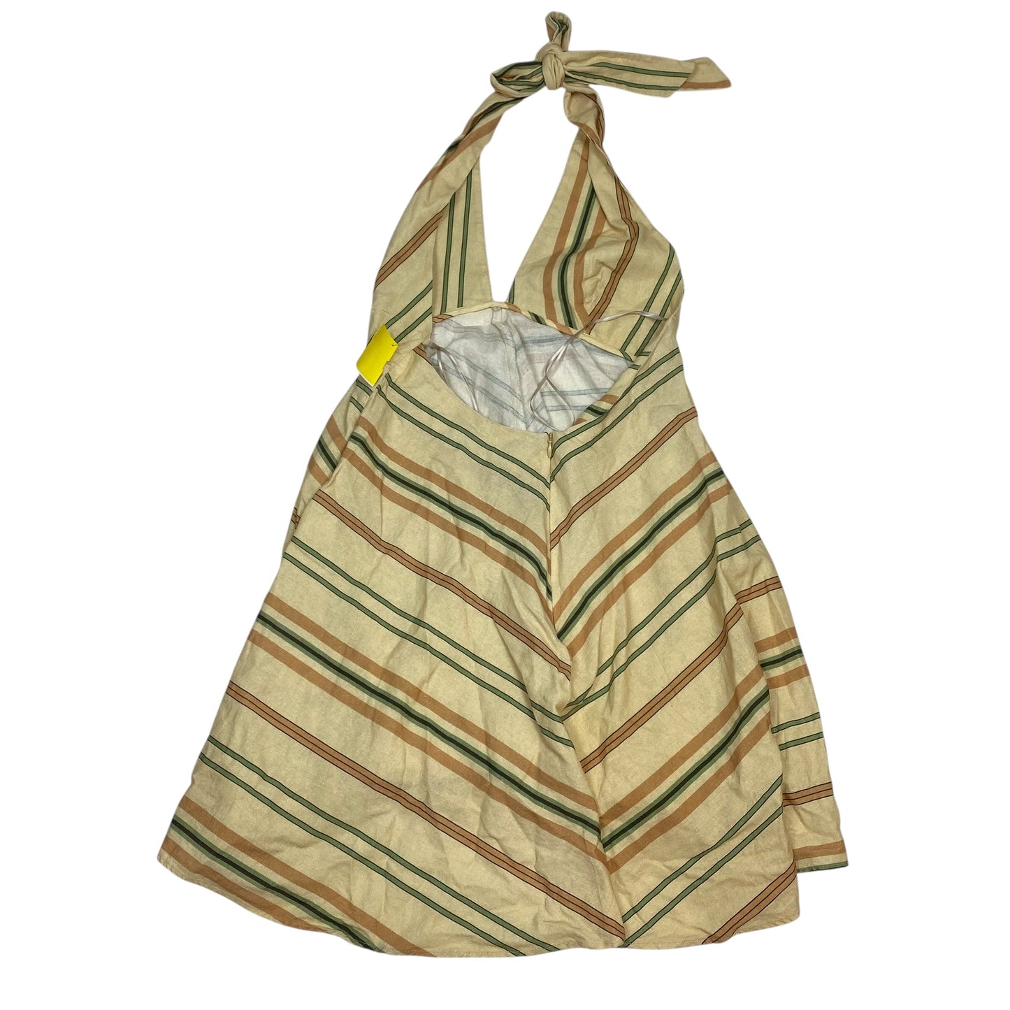 Dress Casual Short By Zara In Green & Yellow, Size:L