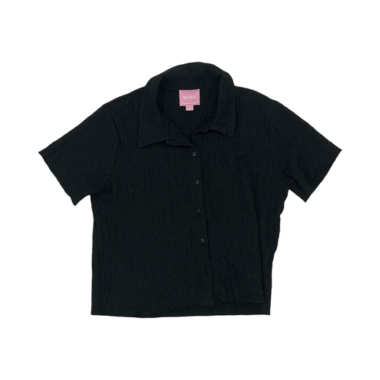 Blouse Ss By Muse In Black, Size:L