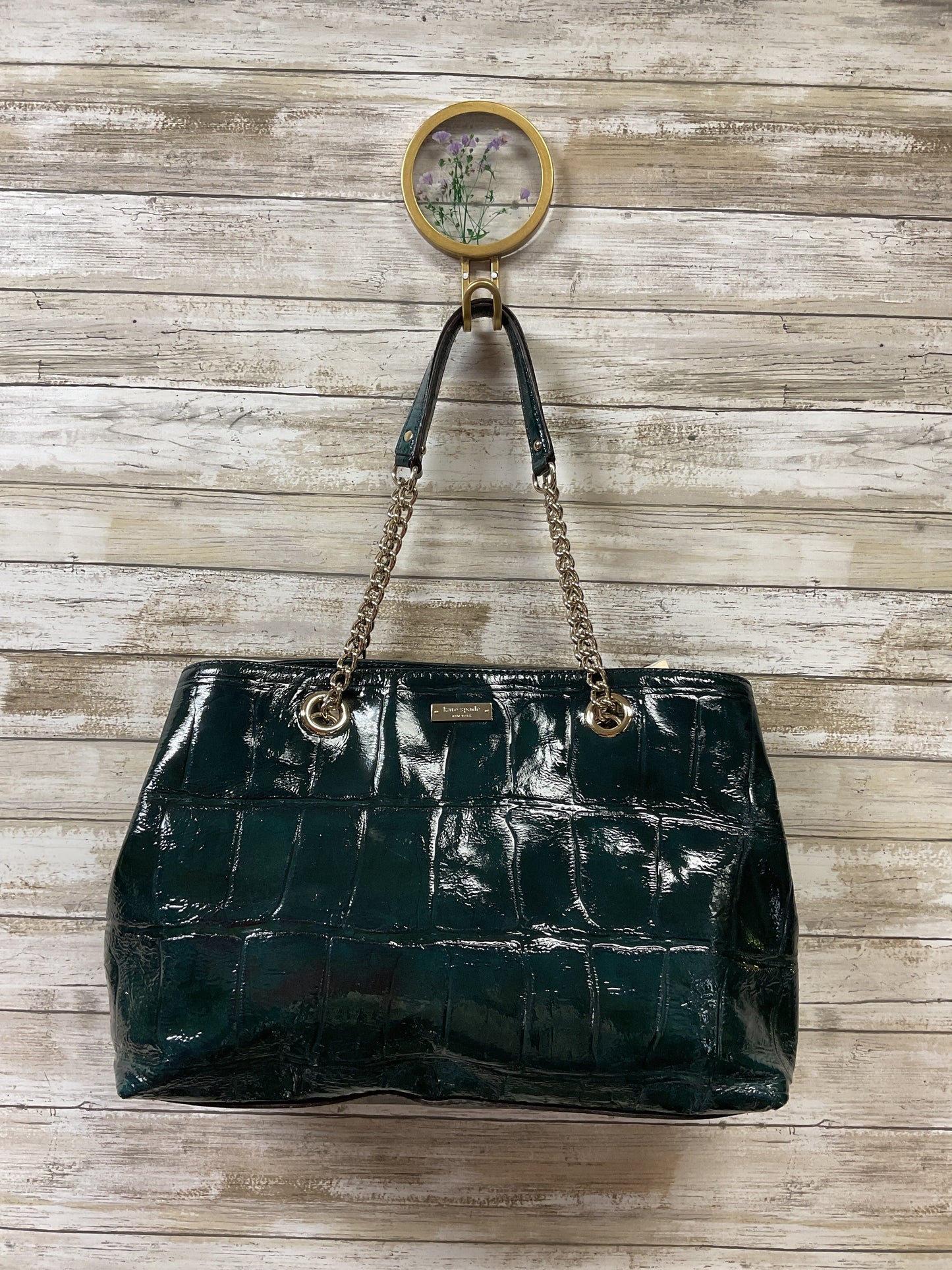 Handbag Designer By Kate Spade In Green, Size:Large