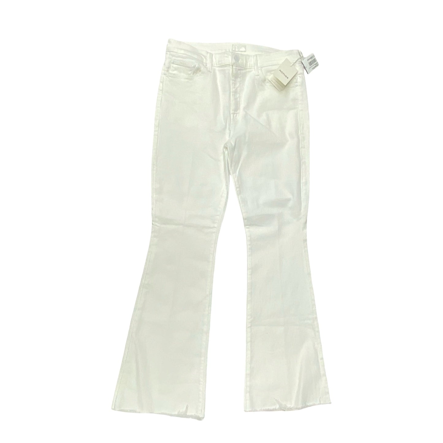 Jeans Flared By Mother In White, Size:16