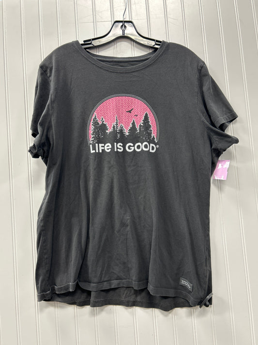 Top Ss By Life Is Good In Grey, Size:1X