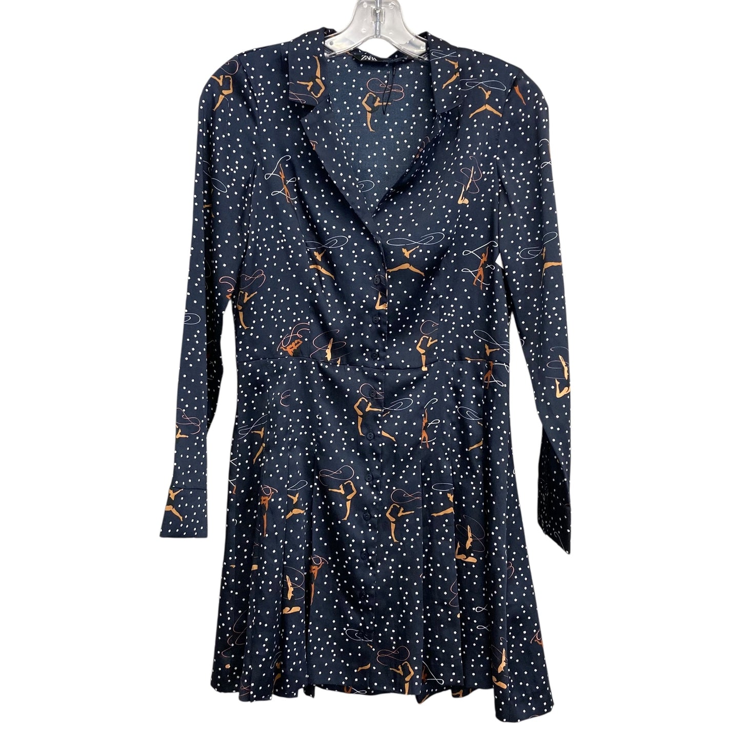 Dress Casual Short By Zara In Navy, Size:Xs