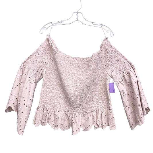 Top 3/4 Sleeve By Express In Pink, Size:Xl