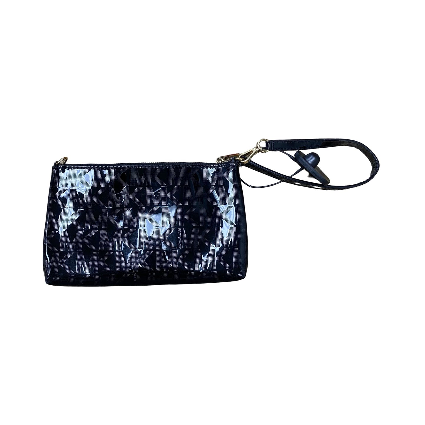 Wristlet Designer By Michael Kors In Black & Gold, Size:Medium