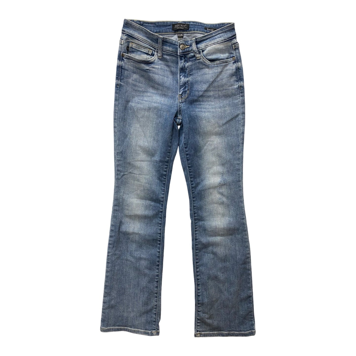 Jeans Flared By Judy Blue In Blue Denim, Size:2