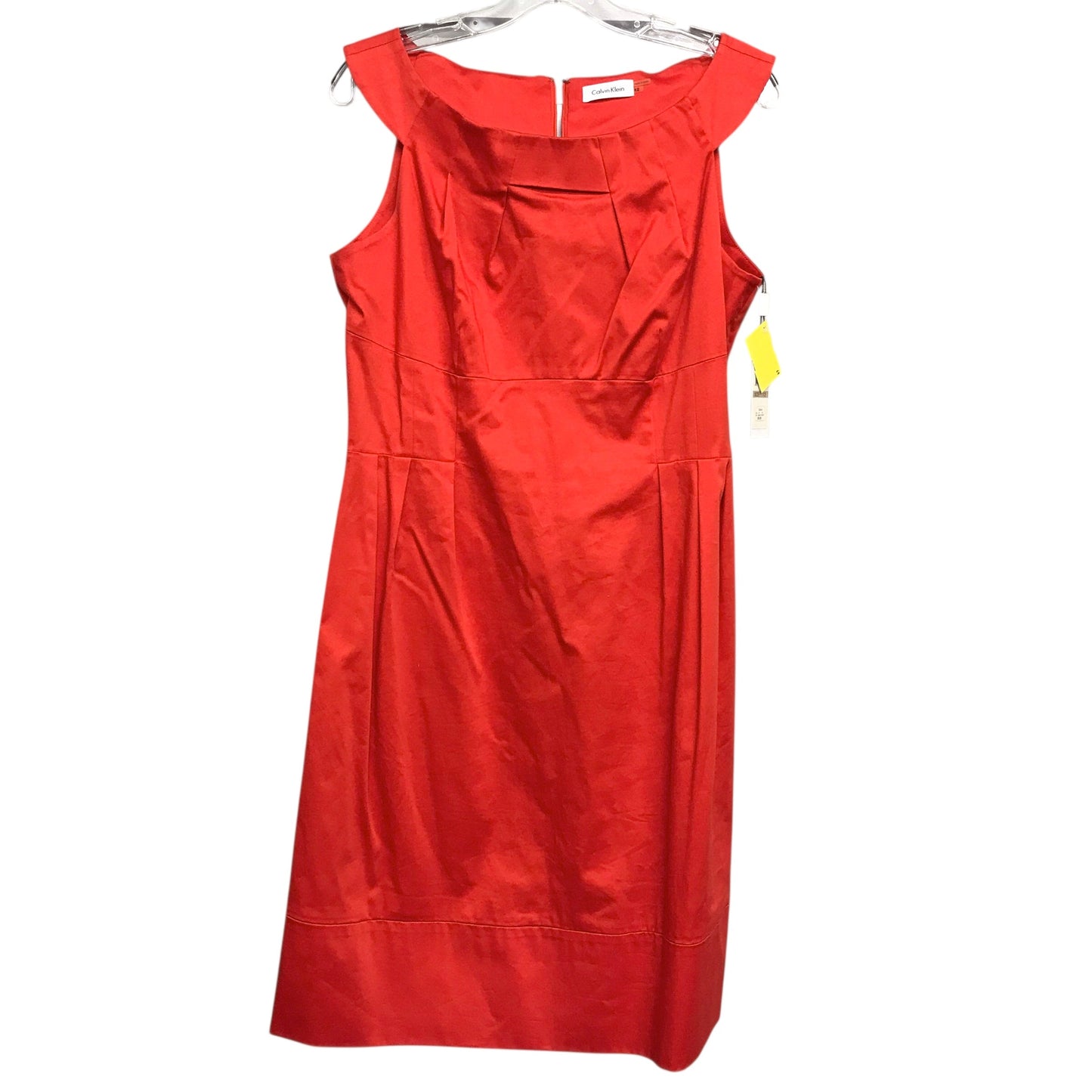 Dress Party Midi By Calvin Klein In Red, Size:L