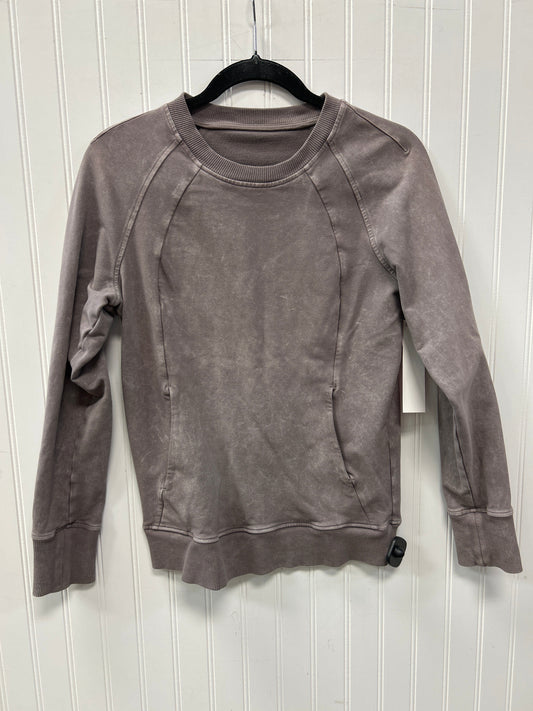 Athletic Top Ls Crewneck By Lululemon In Brown, Size:M
