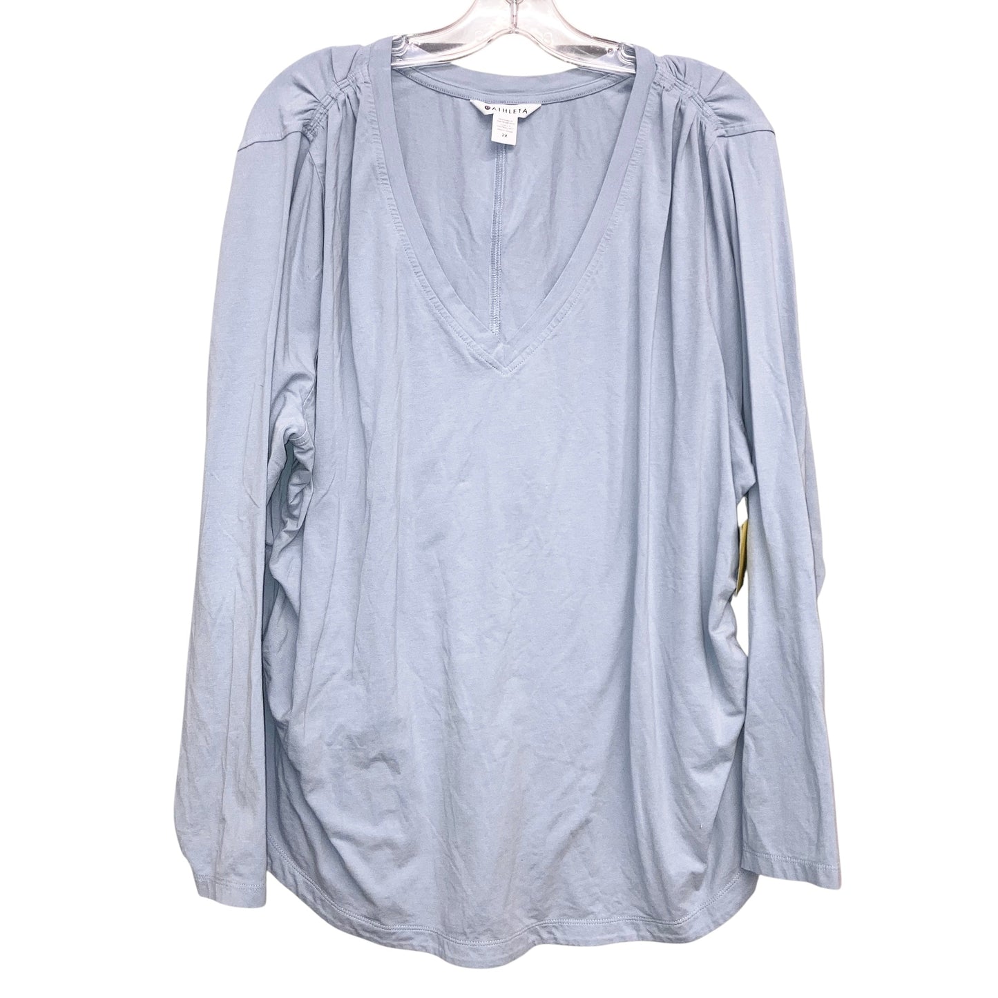 Athletic Top Ls Crewneck By Athleta In Blue, Size:2X
