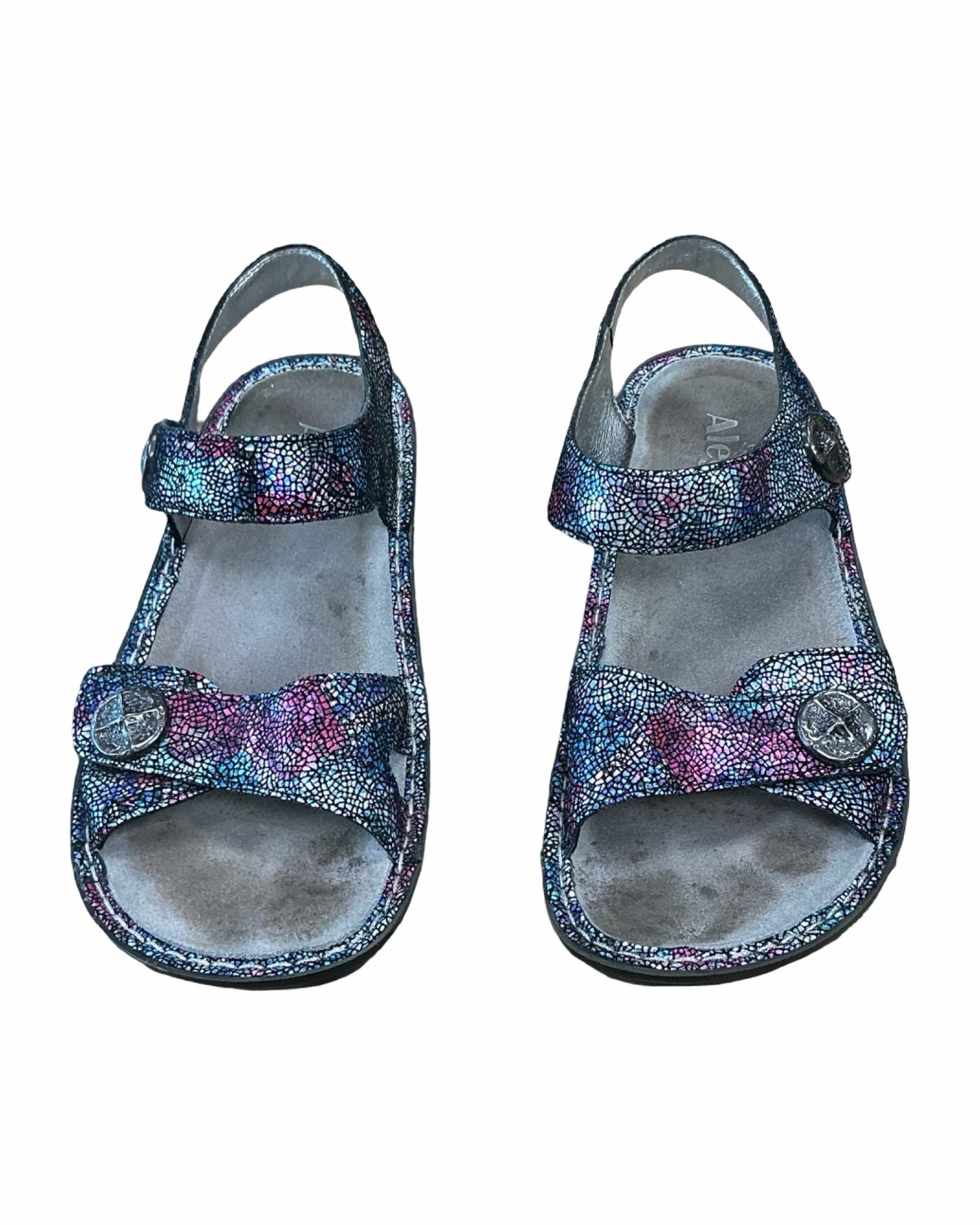 Sandals Heels Block By Alegria In Multi, Size:8.5