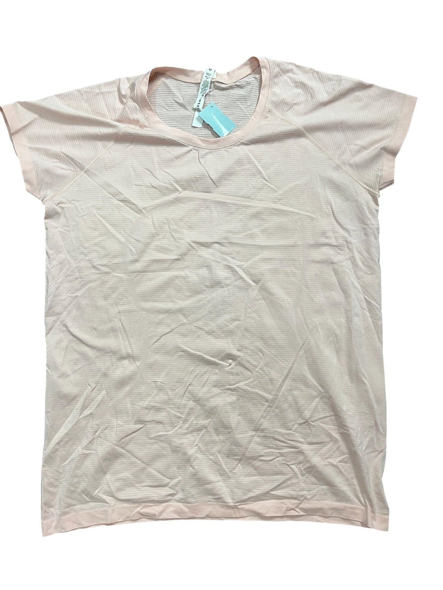 Athletic Top Ss By Lululemon In Pink, Size:Xl