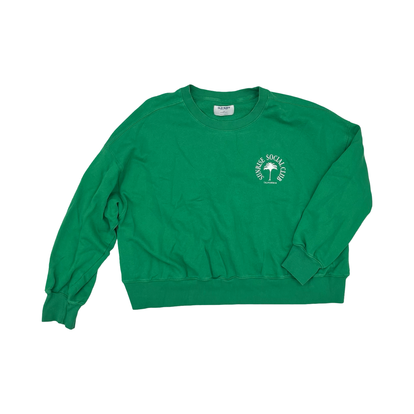 Sweatshirt Crewneck By Old Navy In Green, Size:2X