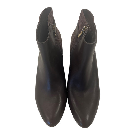 Boots Ankle Heels By Anne Klein In Brown, Size: 8.5