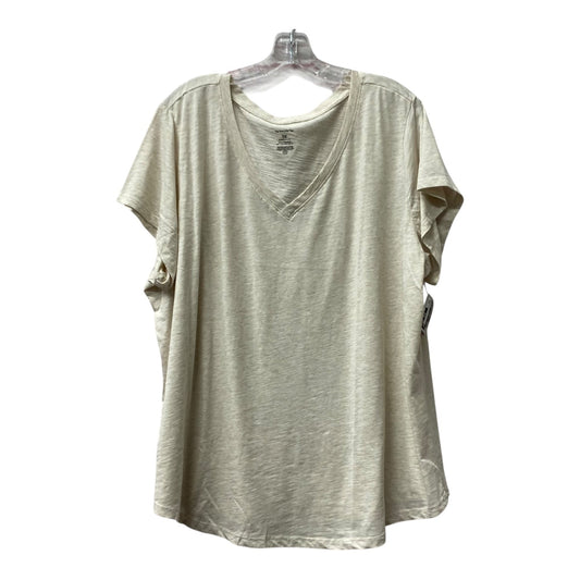Top Ss Basic By Sonoma In Beige, Size:3X