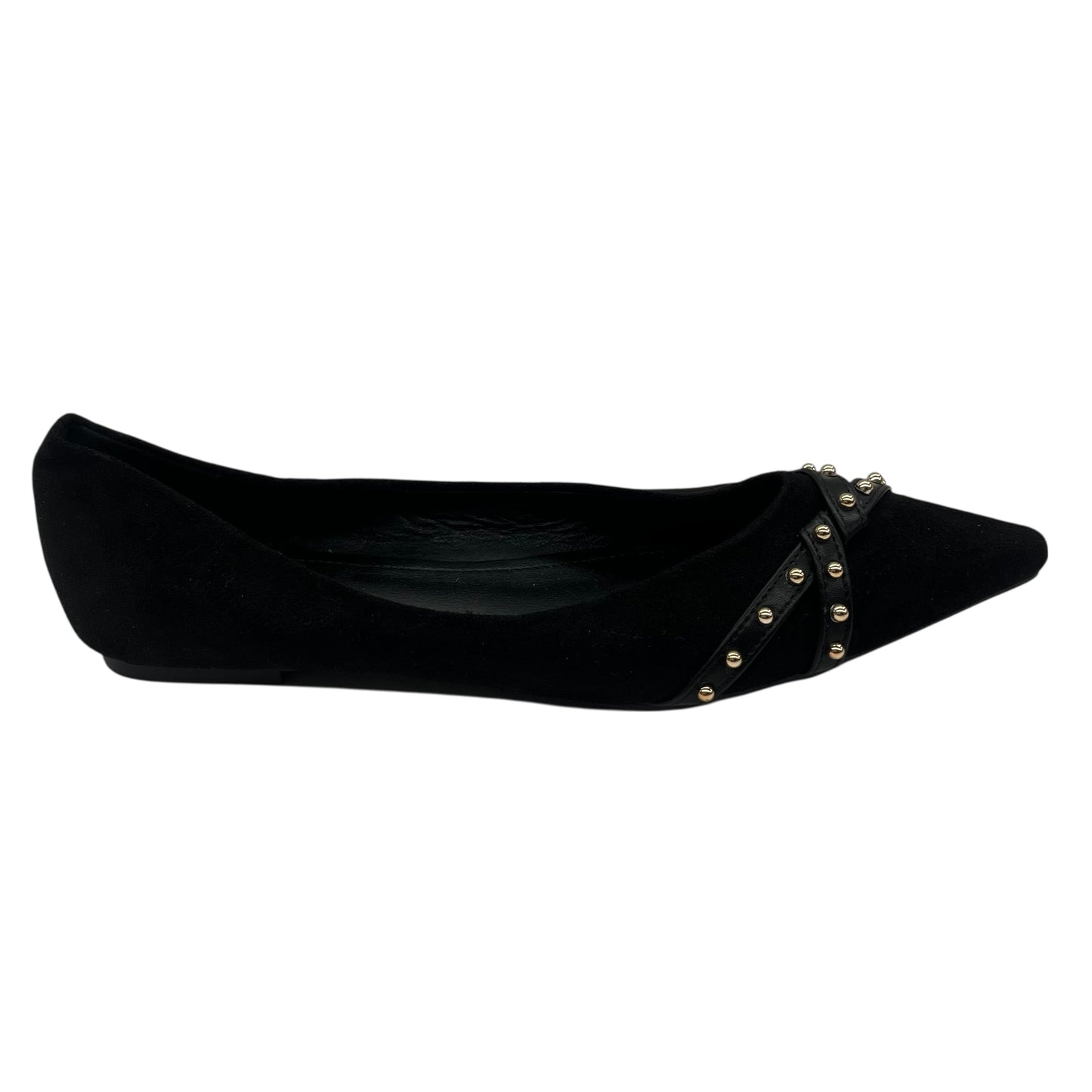 Shoes Flats By Cme In Black, Size:12.5