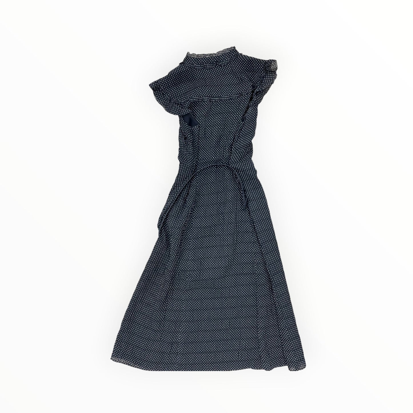Dress Casual Midi By Loft In Black & White, Size:Xsp