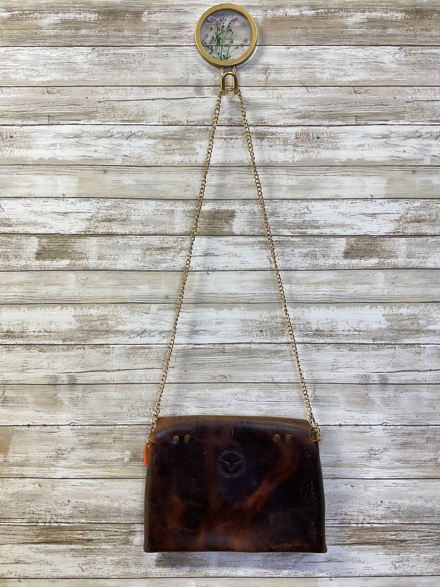 Crossbody Leather By Cmb In Brown, Size:Medium