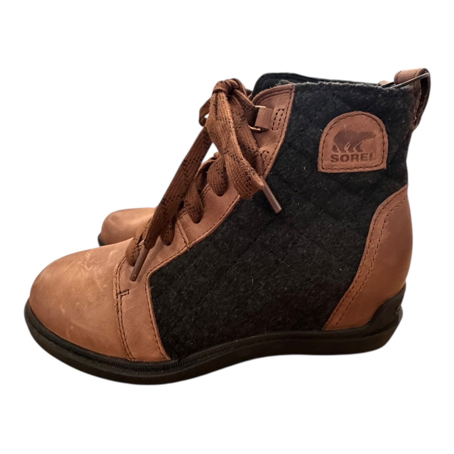 Boots Designer By Sorel In Brown & Grey, Size:7.5