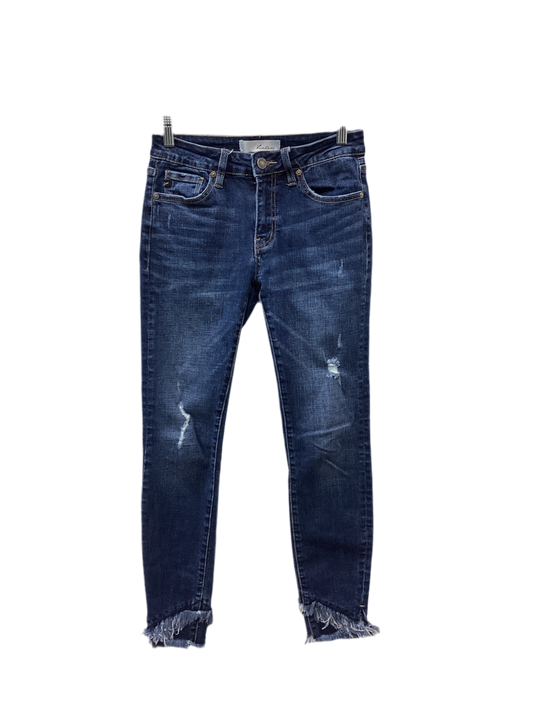 Jeans Skinny By Kancan In Blue Denim, Size:4