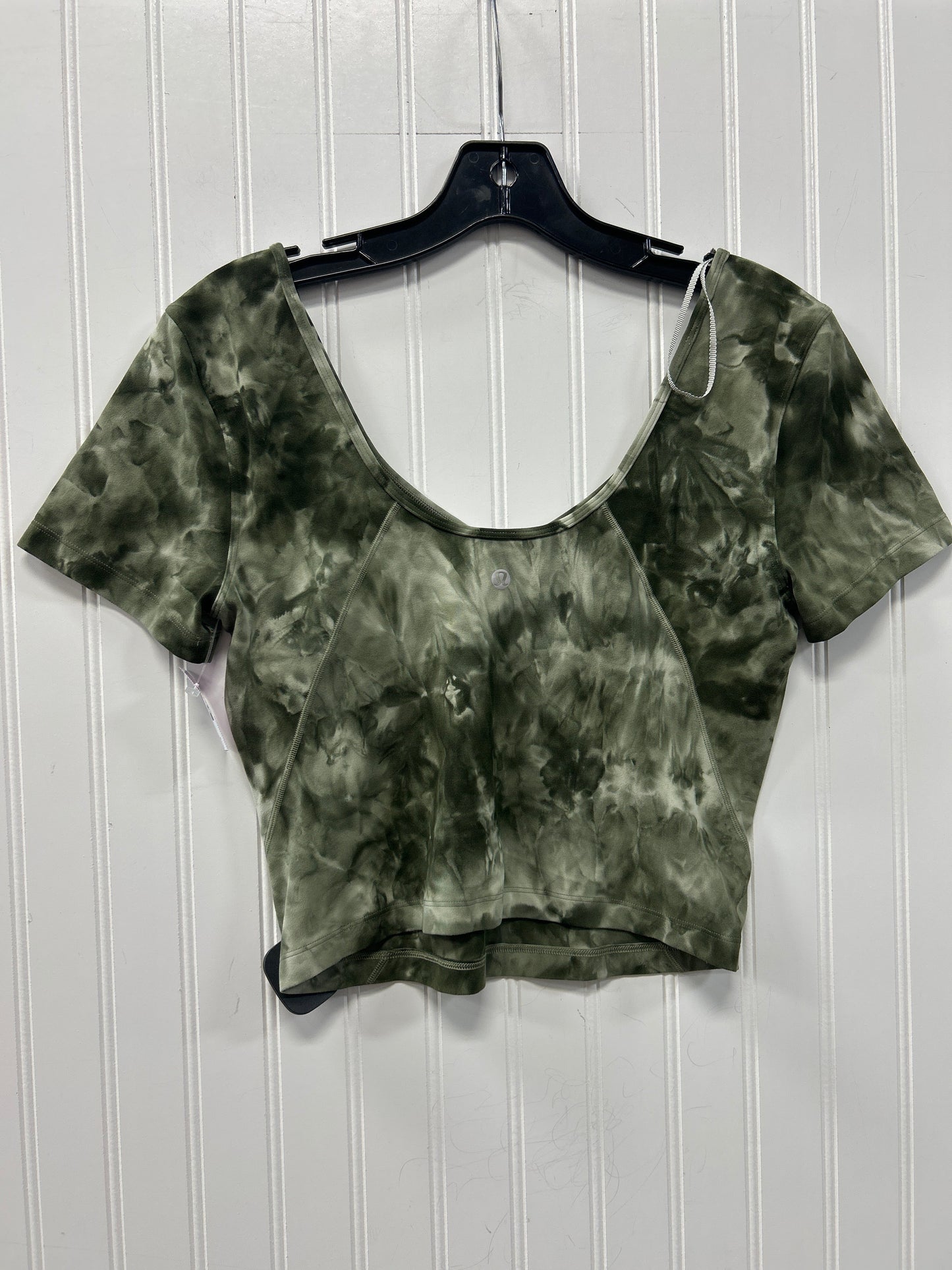 Athletic Top Ss By Lululemon In Green, Size:8
