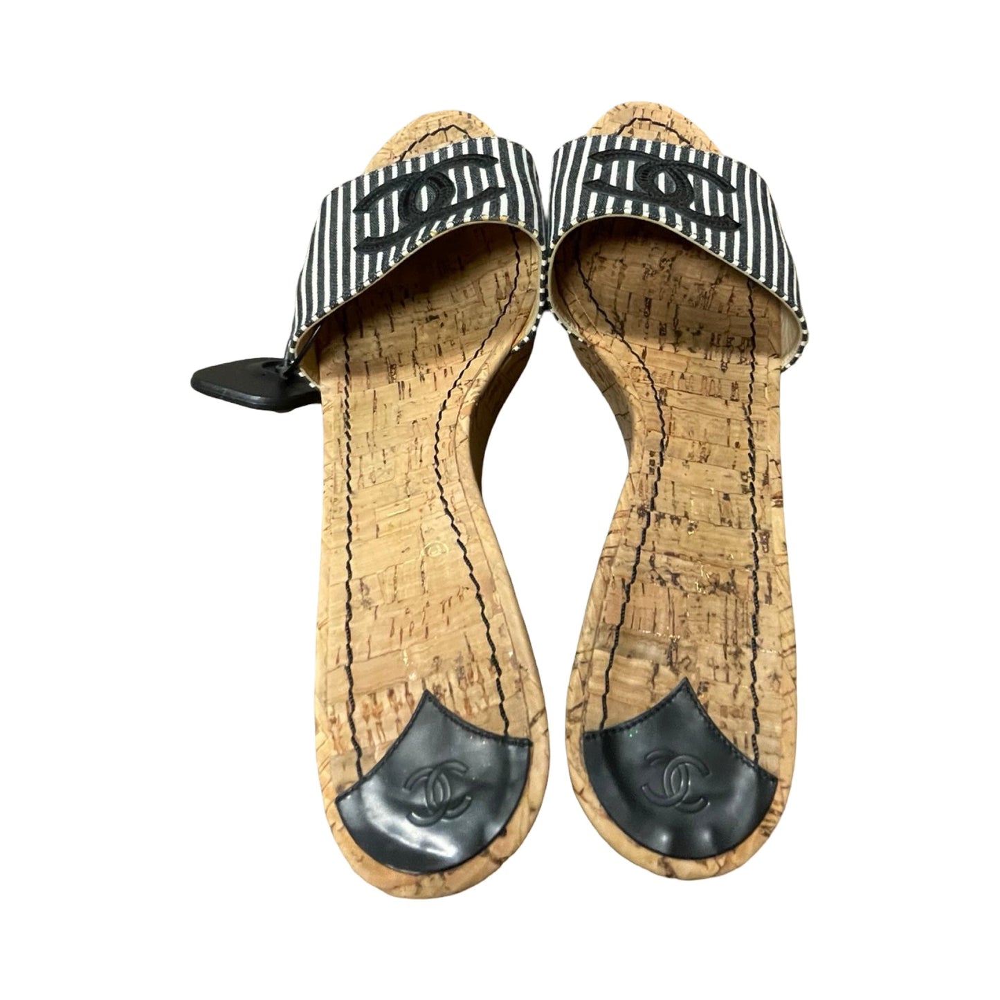 Sandals Luxury Designer By Chanel In Multi, Size:9