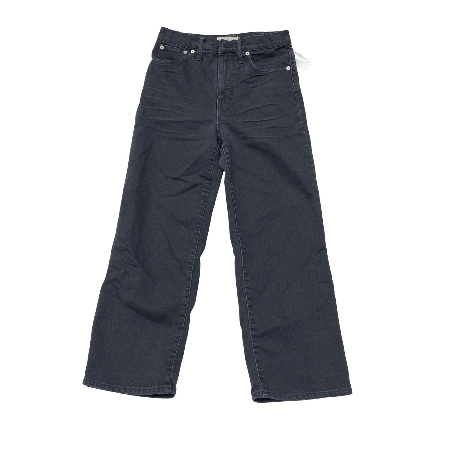 Jeans Wide Leg By Madewell In Black Denim, Size:4