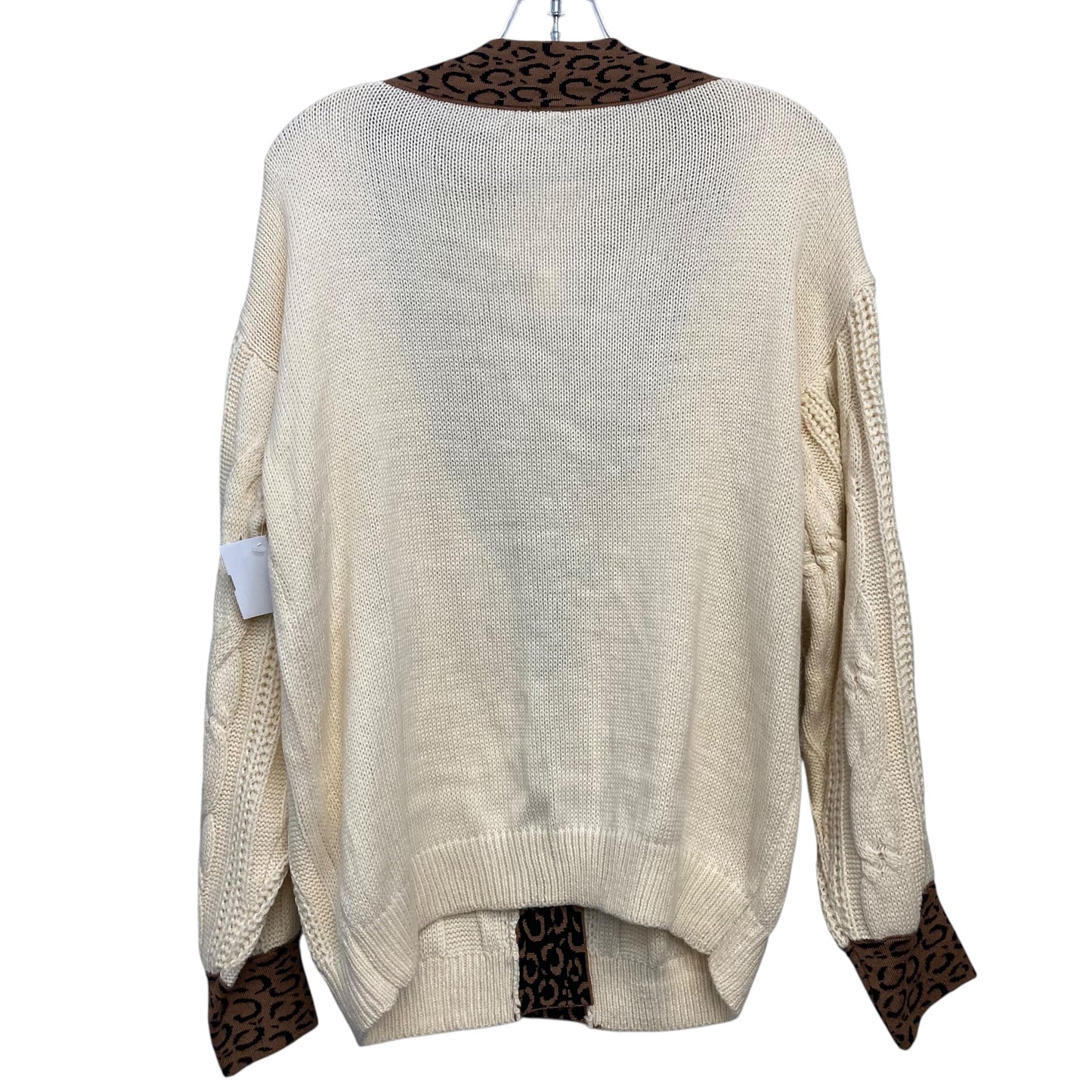 Sweater Cardigan In Ivory, Size:S