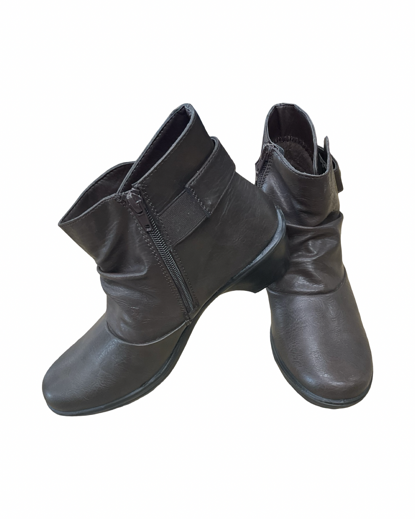 Boots Ankle Heels By Spring Step In Brown, Size:8