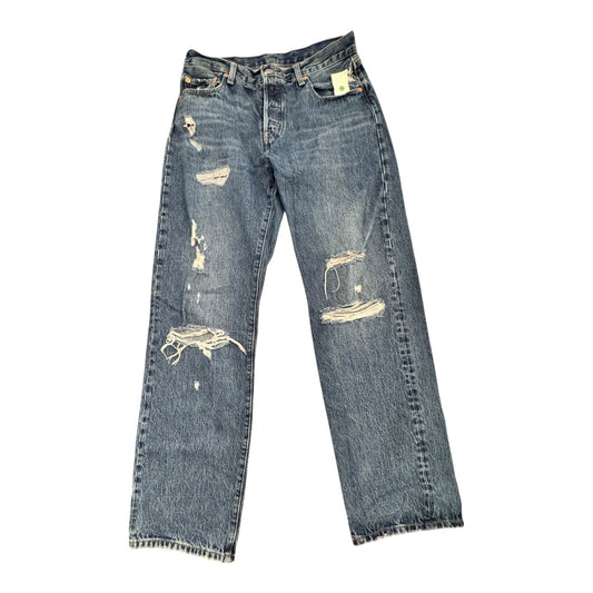 Jeans Straight By Levis In Blue Denim, Size:6