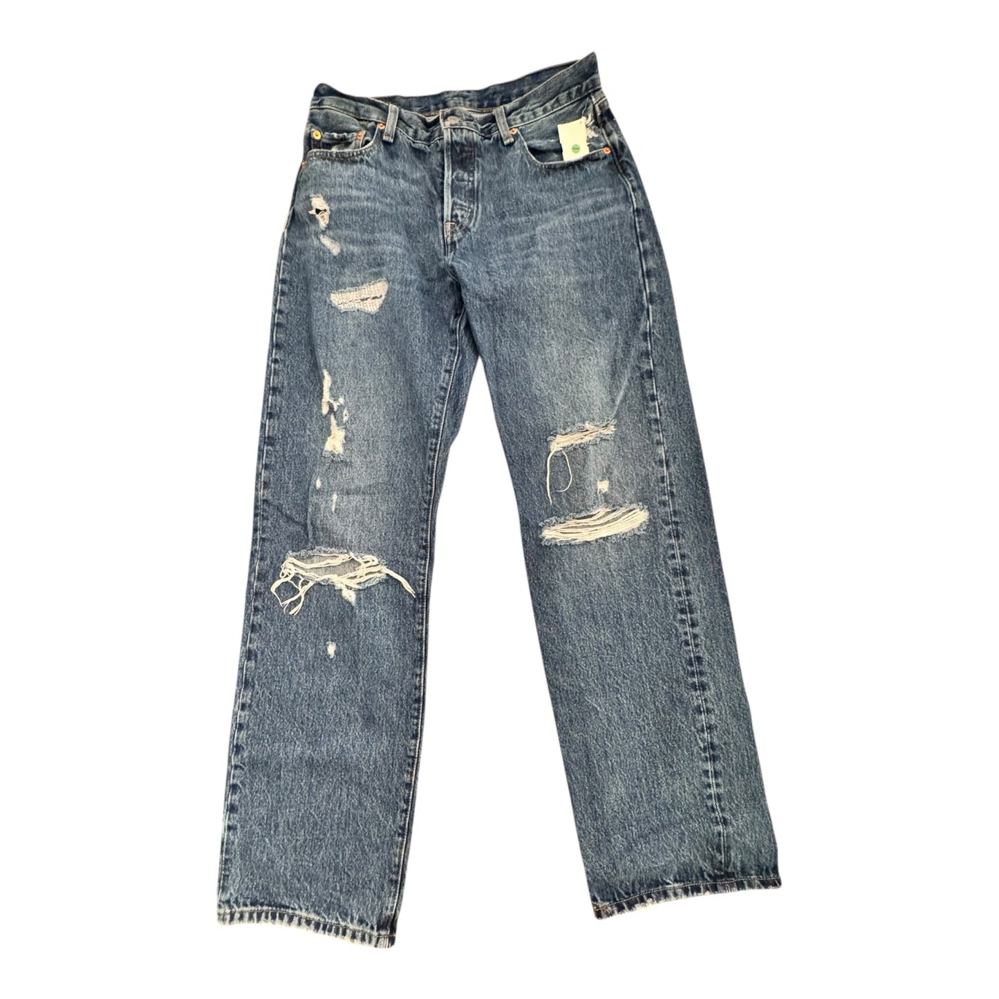 Jeans Straight By Levis In Blue Denim, Size:6