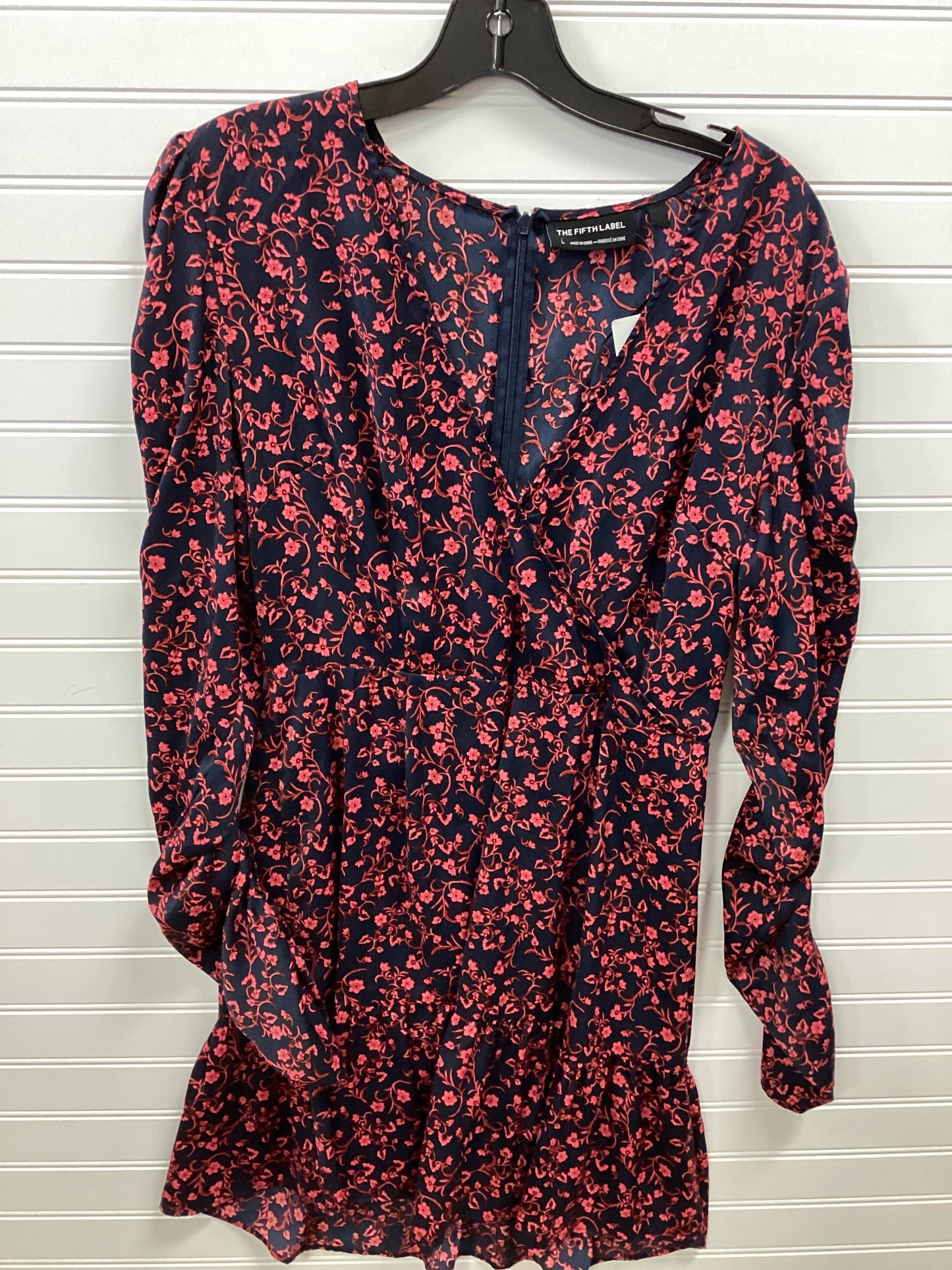 Dress Casual Midi By Cmc In Blue & Red, Size:L