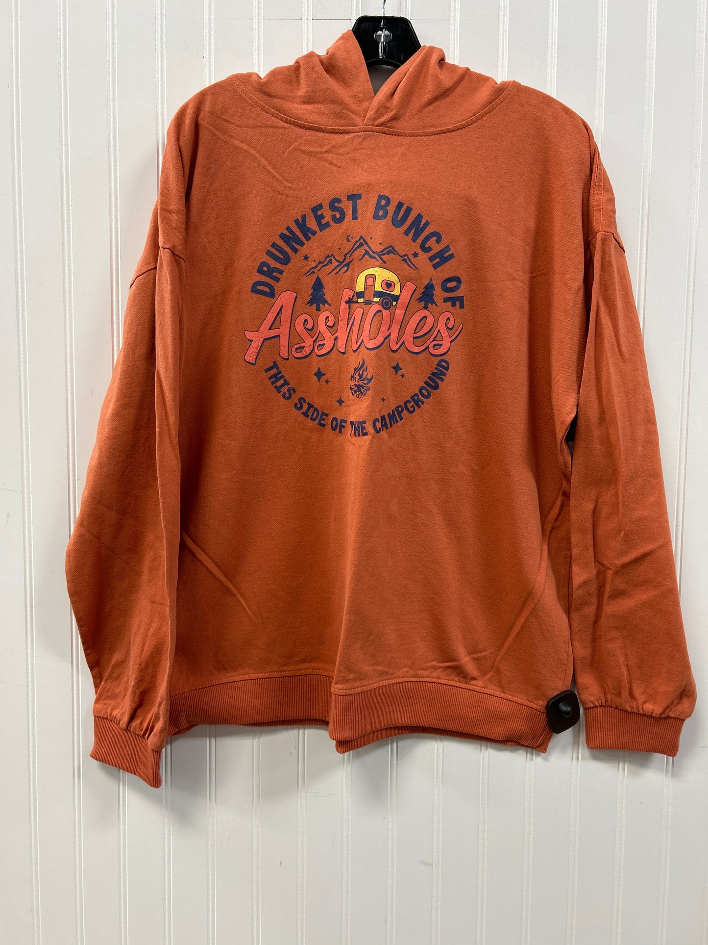 Sweatshirt Hoodie By Clothes Mentor In Orange, Size:Xl