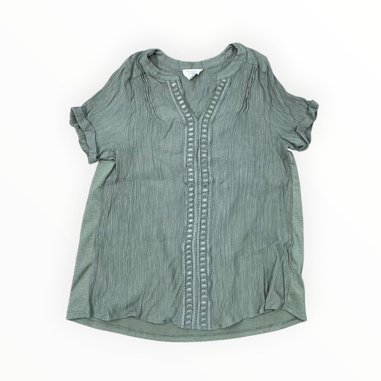Top Ss By Clothes Mentor In Green, Size:1X
