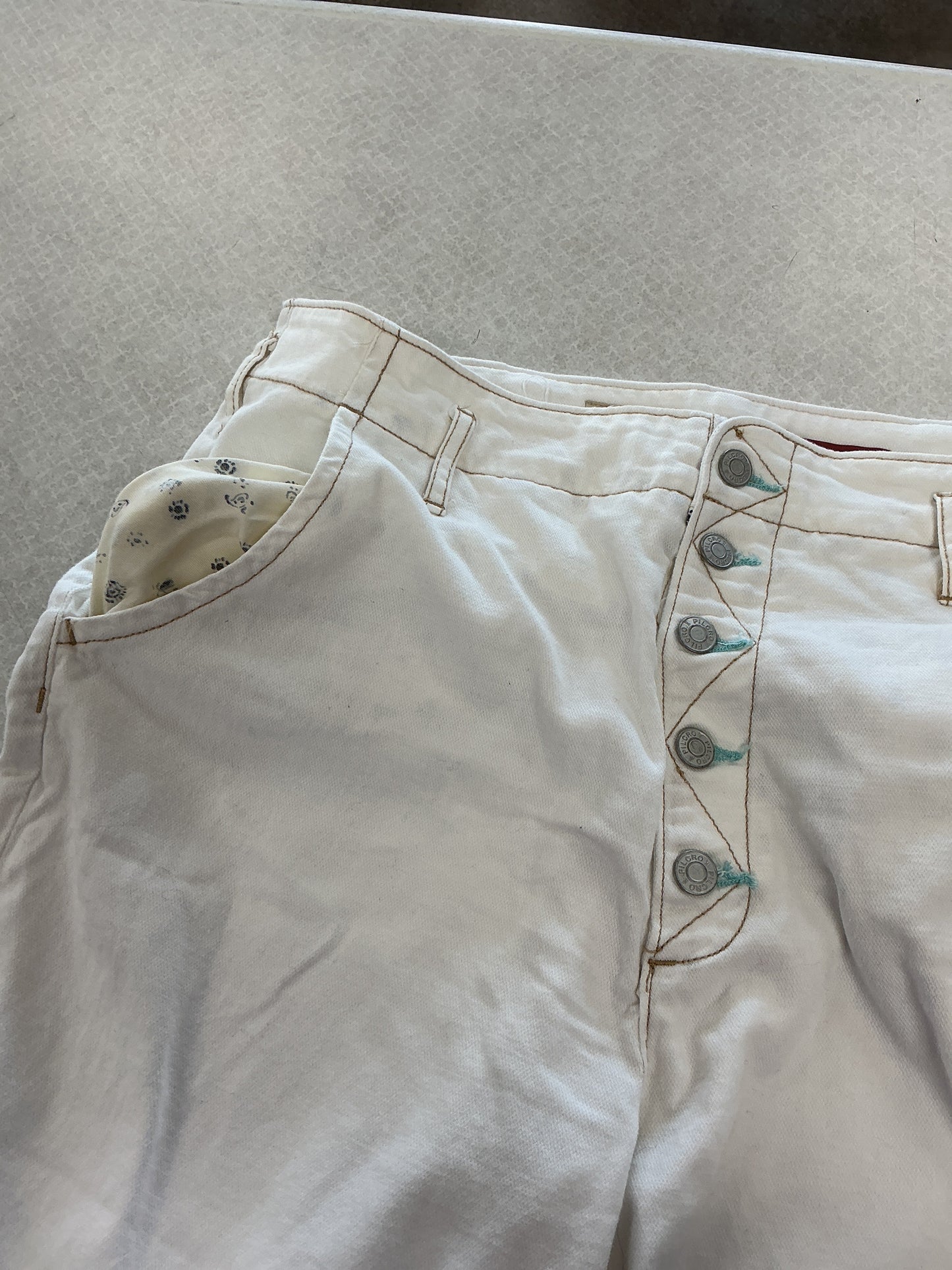 Jeans Wide Leg By Pilcro In White, Size:12/31