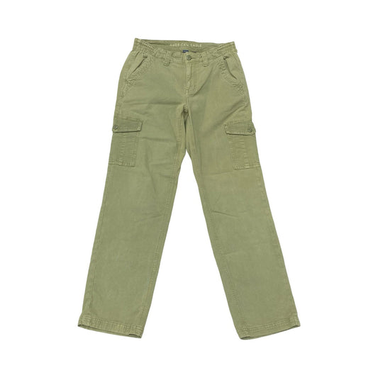 Pants Cargo By American Eagle In Green Denim, Size:6