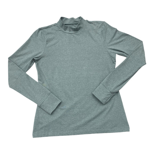 Athletic Top Ls Collar By Gaiam In Green, Size:M