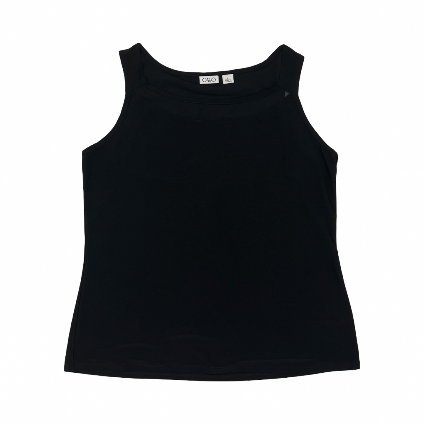Blouse Sleeveless By Cato In Black, Size:L