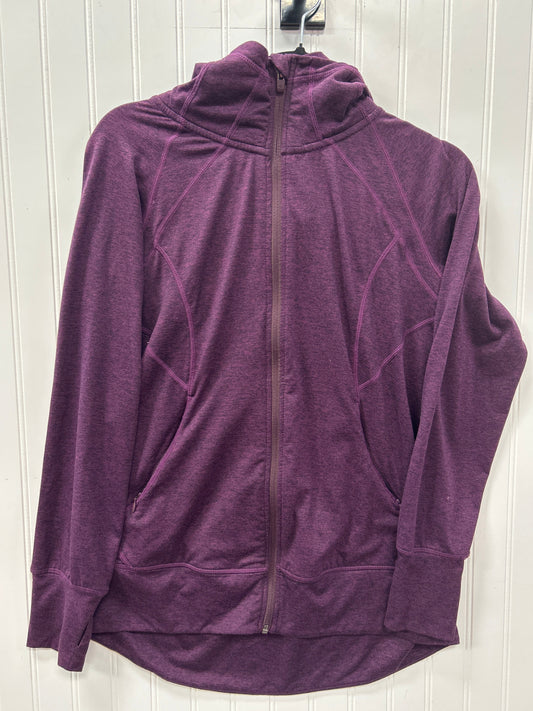 Athletic Jacket By Eddie Bauer In Purple, Size:L