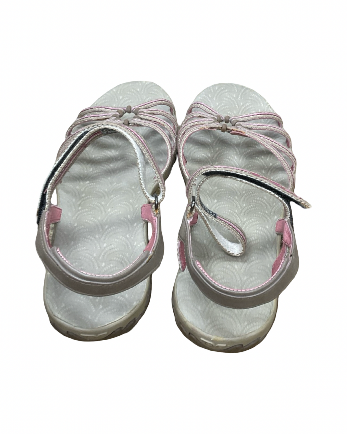 Sandals Flats By Teva In Pink & Tan, Size:7