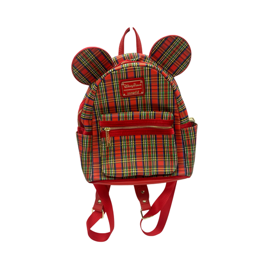 Backpack By Loungefly In Plaid Pattern, Size:Medium